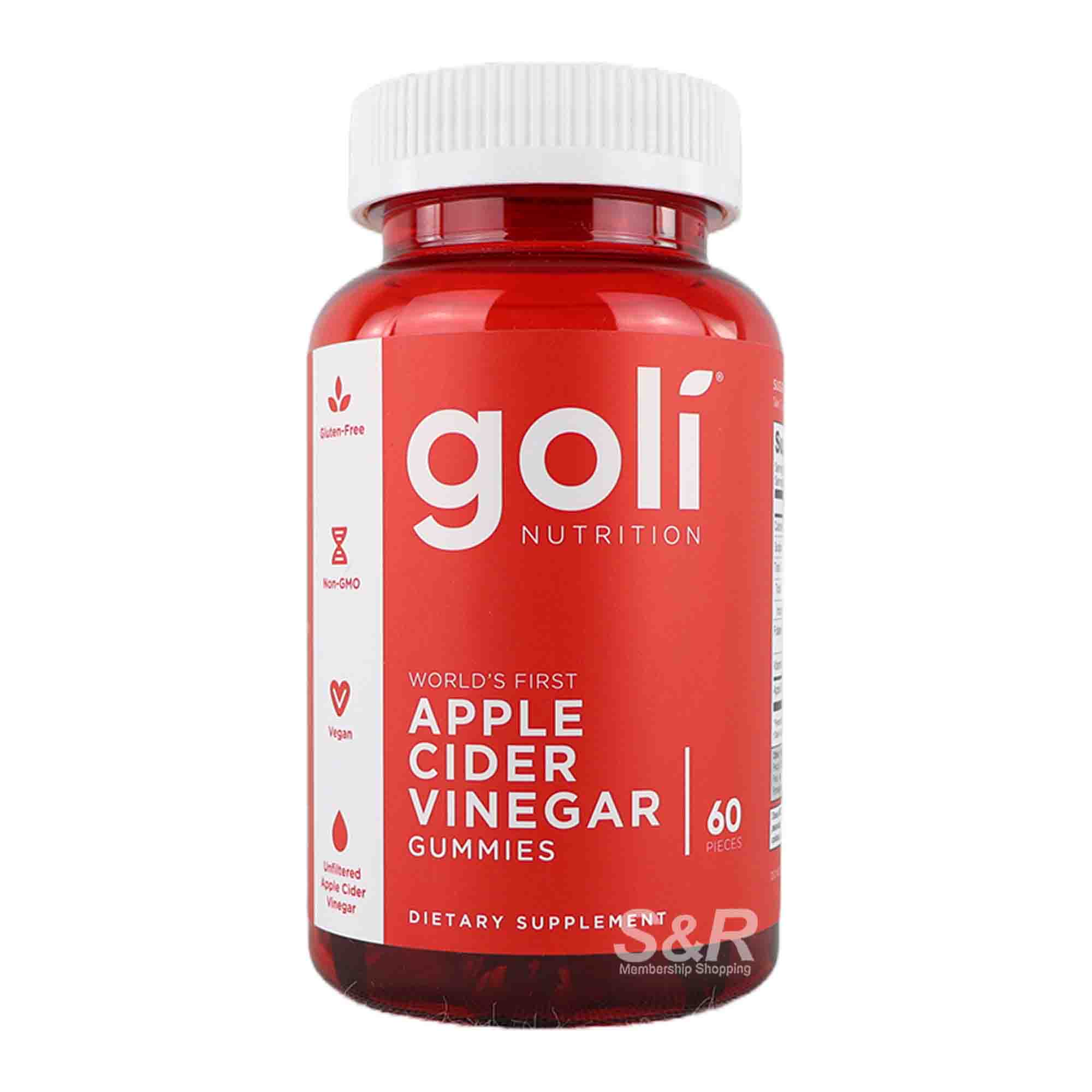 Goli Nutrition Apple Cider Vinegar Gummies Dietary Supplement 60pcs